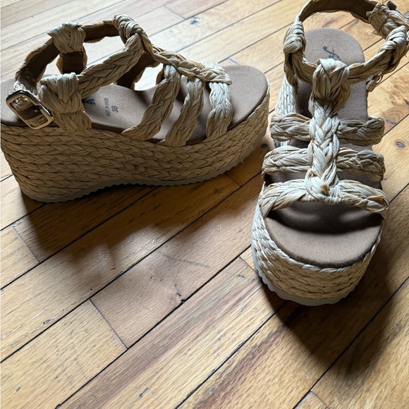 Free People Natural Braided Espadrille Wedges - Picture 3 of 7